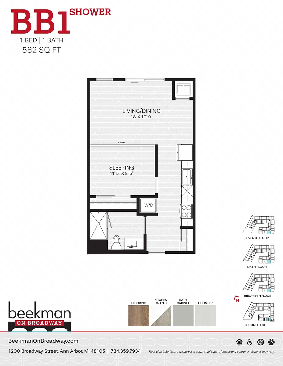 Floor plan BB1 Shower