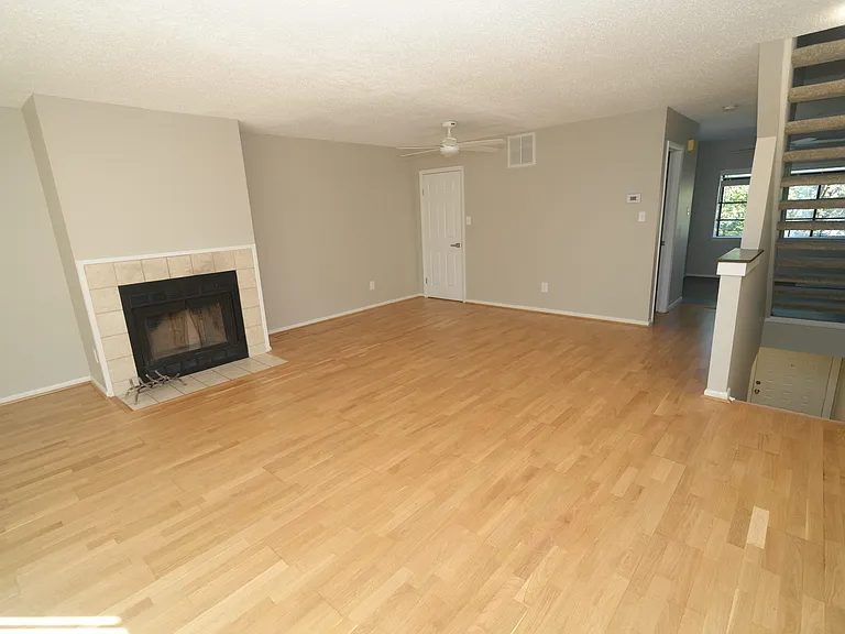 Living room with hardwood floors