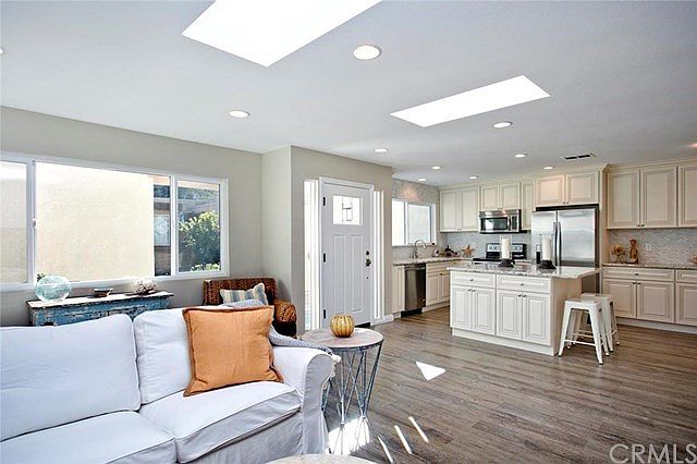 Open concept kitchen and living room.