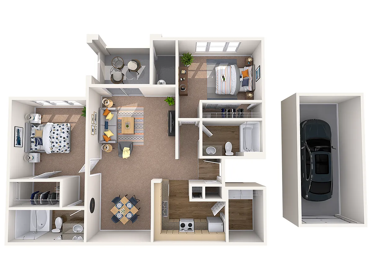 Floor plan B6 with Attached Garage