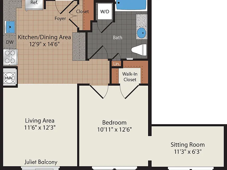 Benjamin floor plan McHenry Row