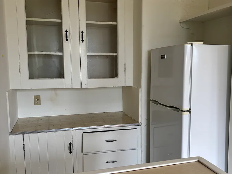 Refrigerator and buffet with drawers for storage
