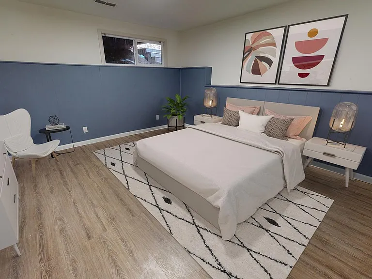 Bedroom 5. This image shows a virtually furnished space. Bedrooms come unfurnished.