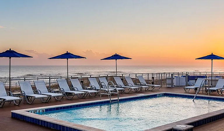 Lost Key Beach Club pool overlooking beautiful Gulf of Mexico