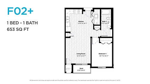 Floor plan One Bedroom One Bath