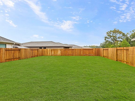 Fully sodded backyard