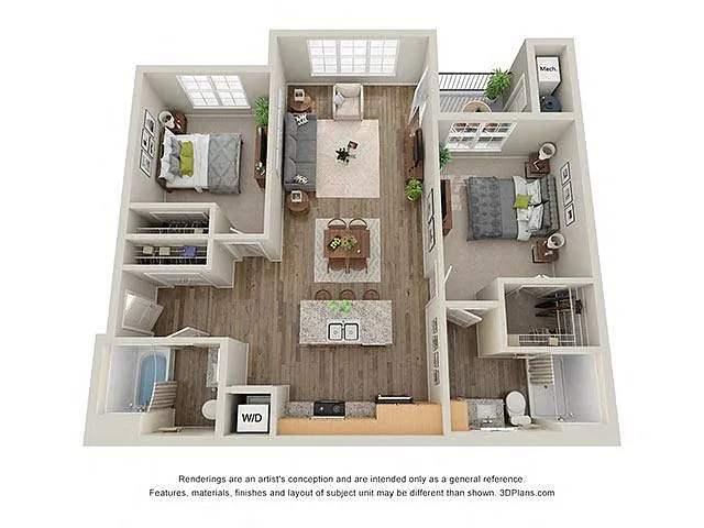 Floor plan Two Bedroom B