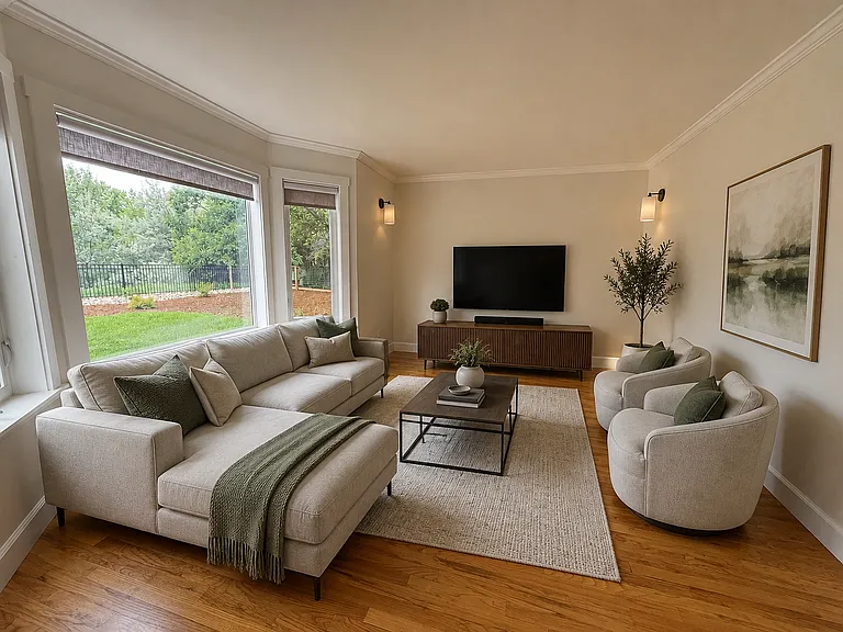 Digitally altered family room
