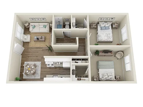Floor plan 2 X 1