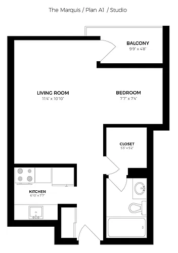 Floor plan Studio