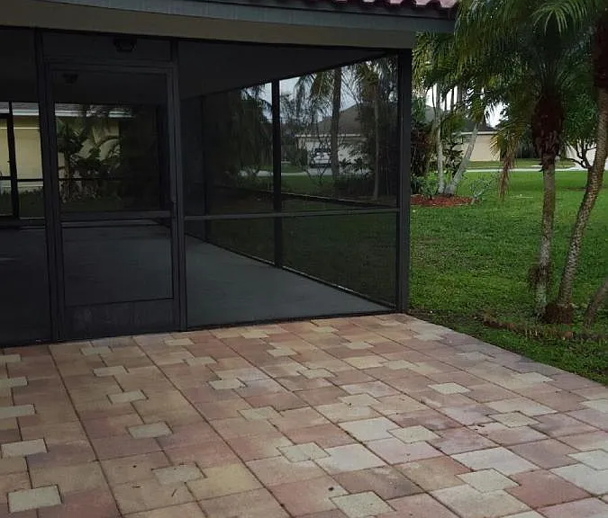 Patio to right of porch