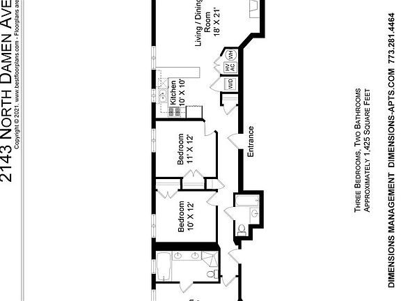 2nd image of 2143-45 N Damen Ave #201