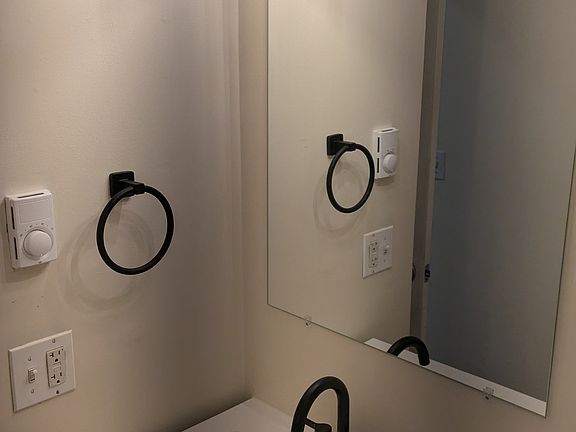 New bathroom vanity and fixtures