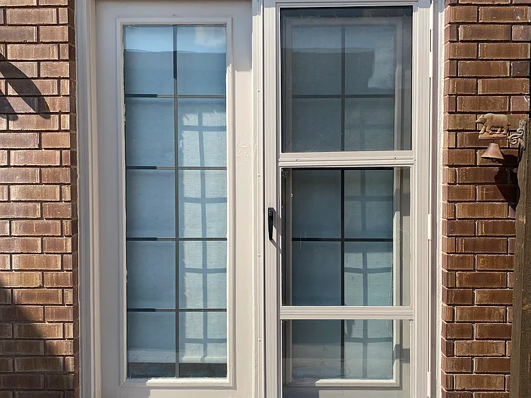 Patio French doors.