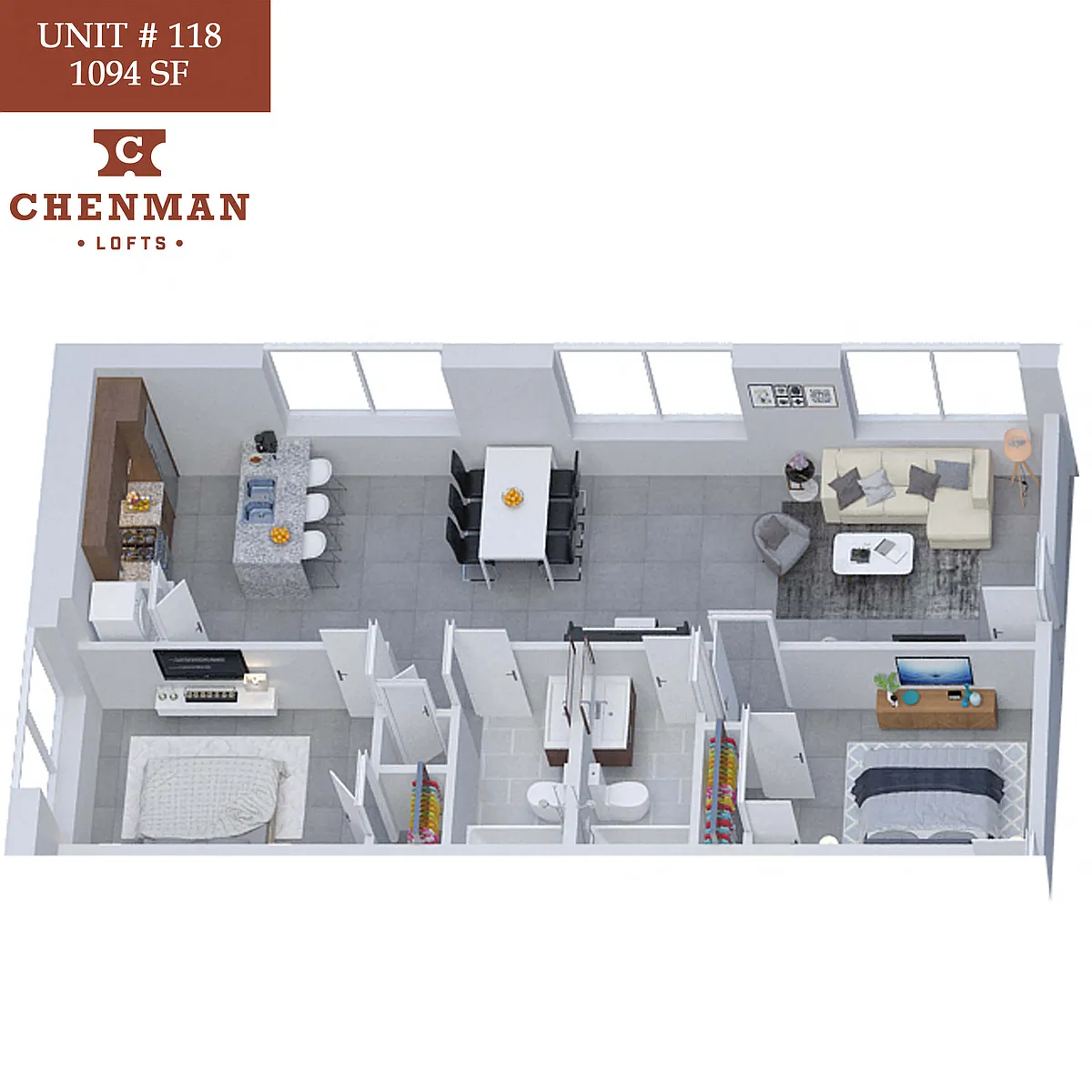 Floor plan Chenman Lofts 118