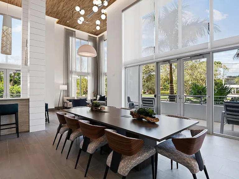 Lounge with multiple seating areas
