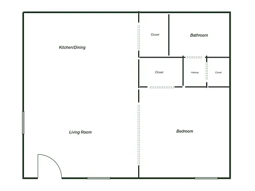 Floor plan 1 bedroom