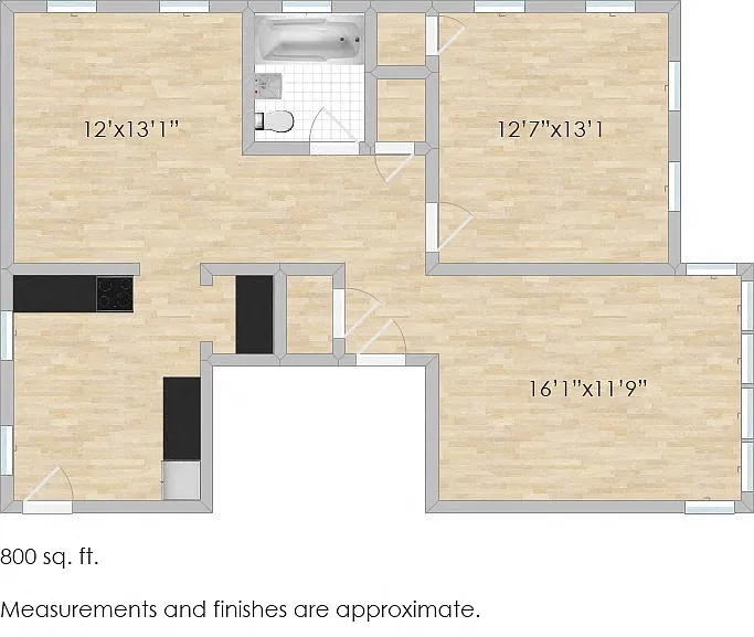 Floor plan 1532 N Austin 7, 10, 13 & 16