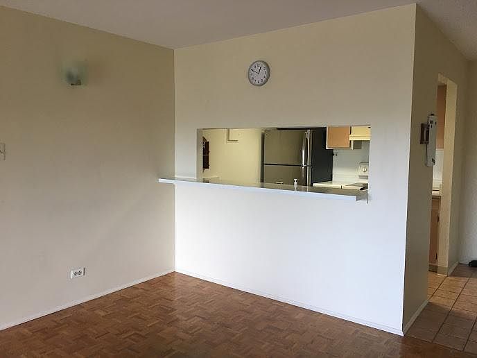 view from living room towards the kitchen