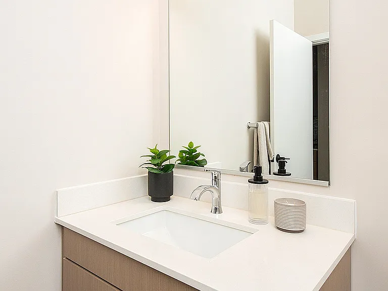 Experience luxury with this elegantly designed bathroom space, perfect for modern living.