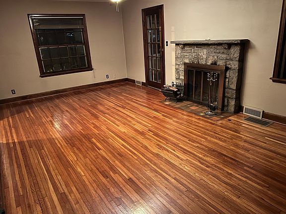 Living room and fireplace, door is to the study