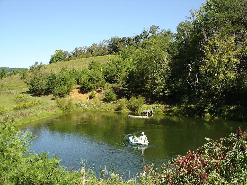 paddle boat on the pristine pond