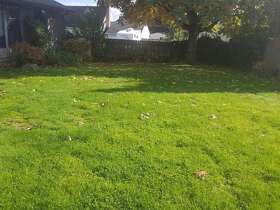 Fenced Backyard. Larger than typical as property is on corner lot.