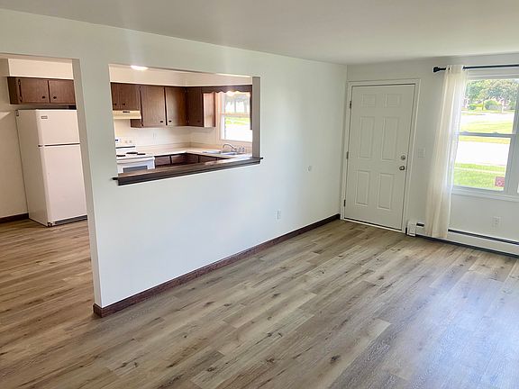 Living room peaking into kitchen