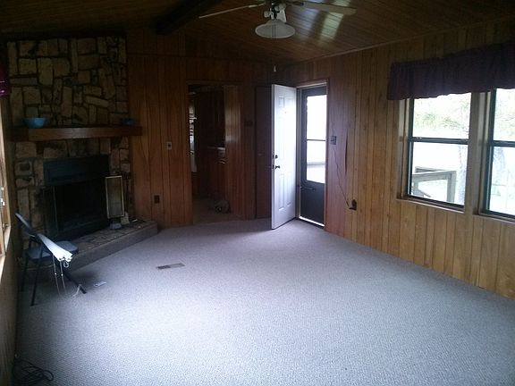 Living room with fireplace