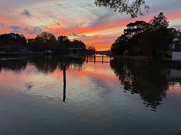 Sunset view from dock.
