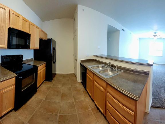 Sunlight Kitchen with black energy efficient appliances