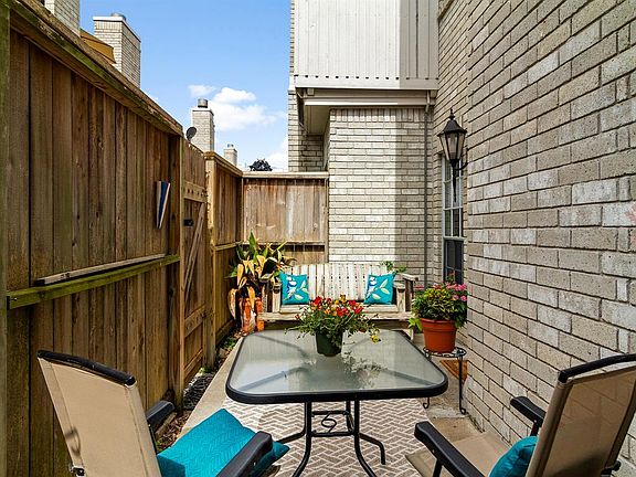 Another view of the private patio. Plenty of room for table and chairs and all your friends.