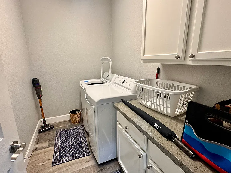 downstairs laundry room