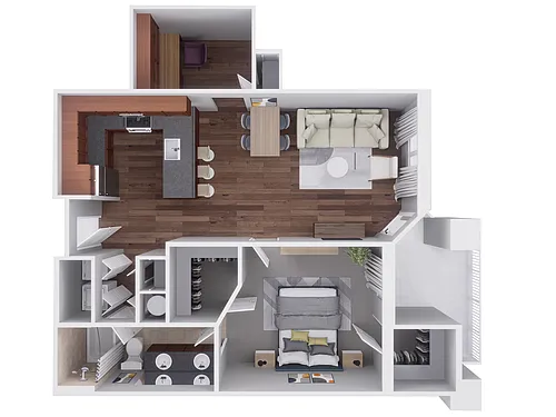 Floor plan 1x1 900 sqft Avanti Reno