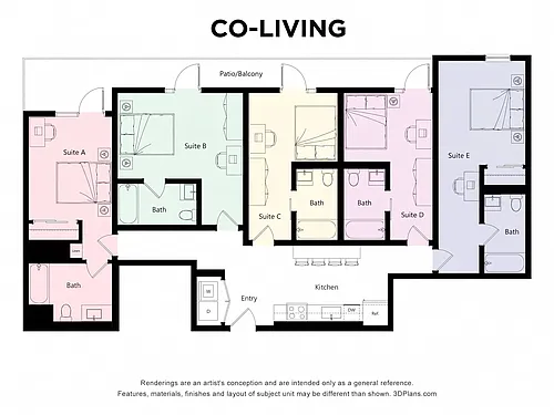 Floor plan 5C Co-Living