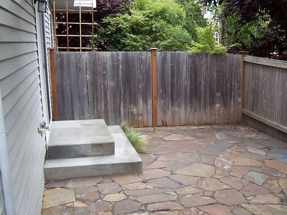 Almost maintenance free back yard.