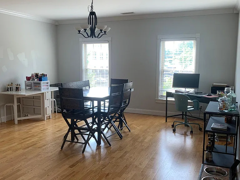 Large Dining Room with hardwood floors