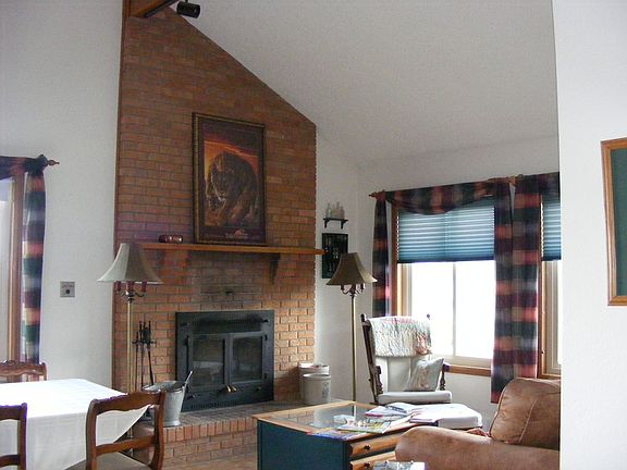 wood burning fireplace