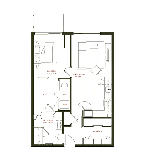 Floor plan A6 Mudroom
