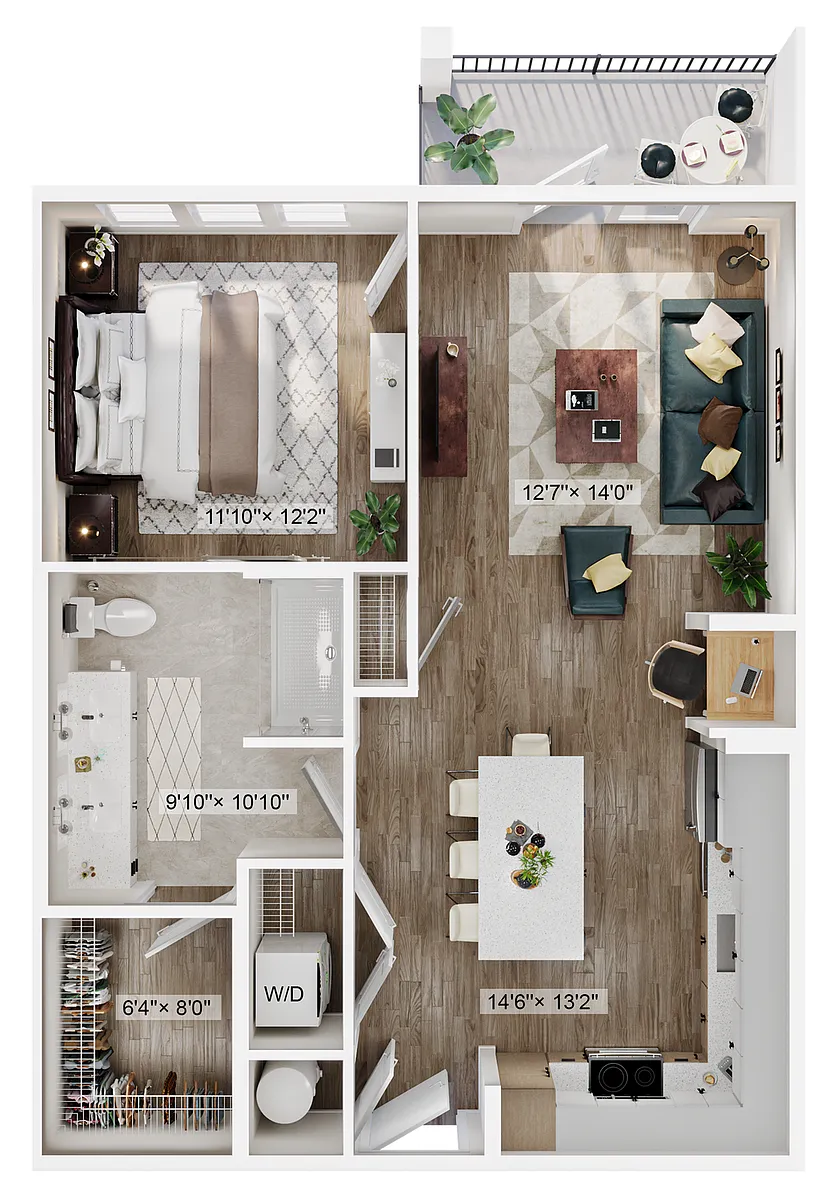 Floor plan 1B