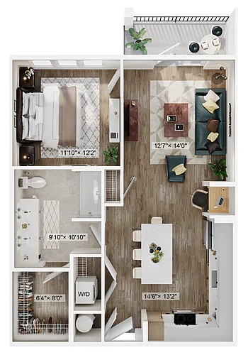 Floor plan 1B