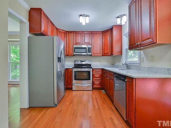 Kitchen with stainless steel appliances