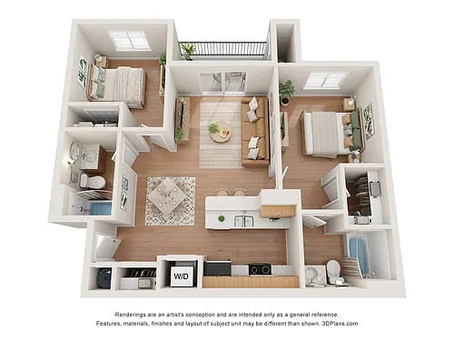 Floor plan 2 Beds | 2 Baths