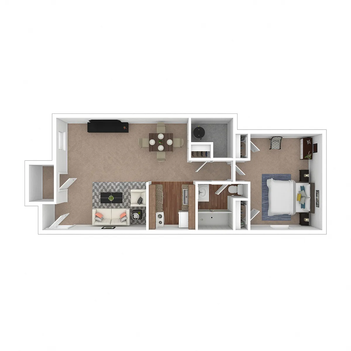 Floor plan 1 Bed 1 Bath