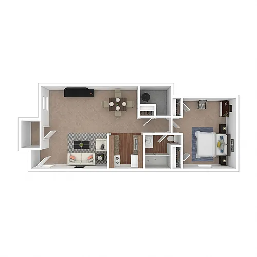 Floor plan 1 Bed 1 Bath