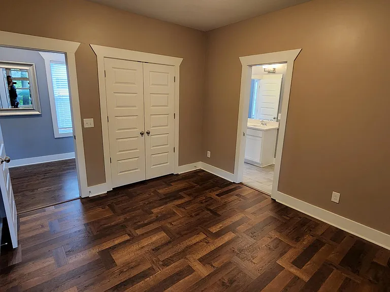 Bedroom with attached bathroom