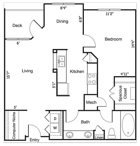 Floor plan Monroe