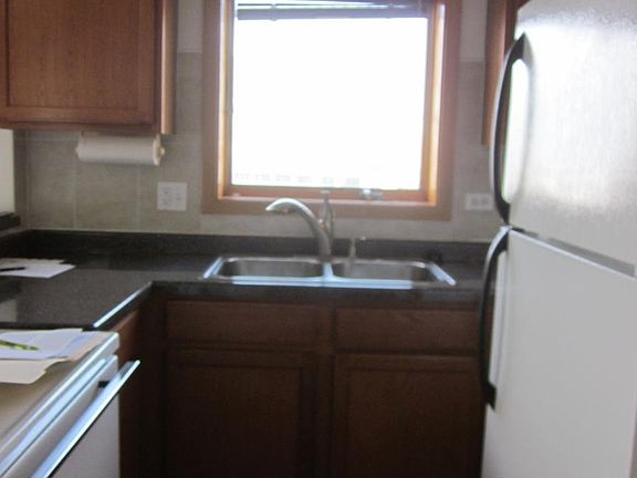 kitchen with window of view .