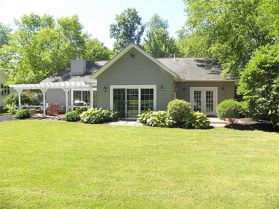 Landscaped backyard.