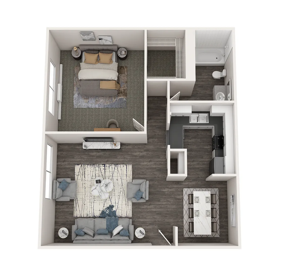 Floor plan Monroe - Renovated